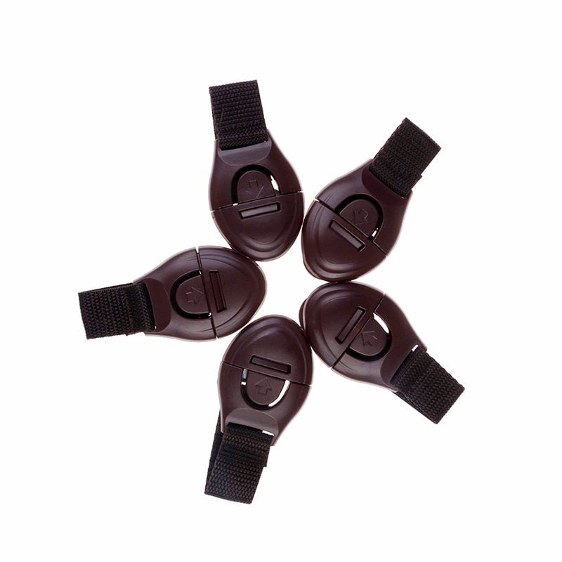 5Pcs OF Lot New Brown Baby Safety Lock Cabinet Door Drawers Refrigerator Toilet Safety Locks For