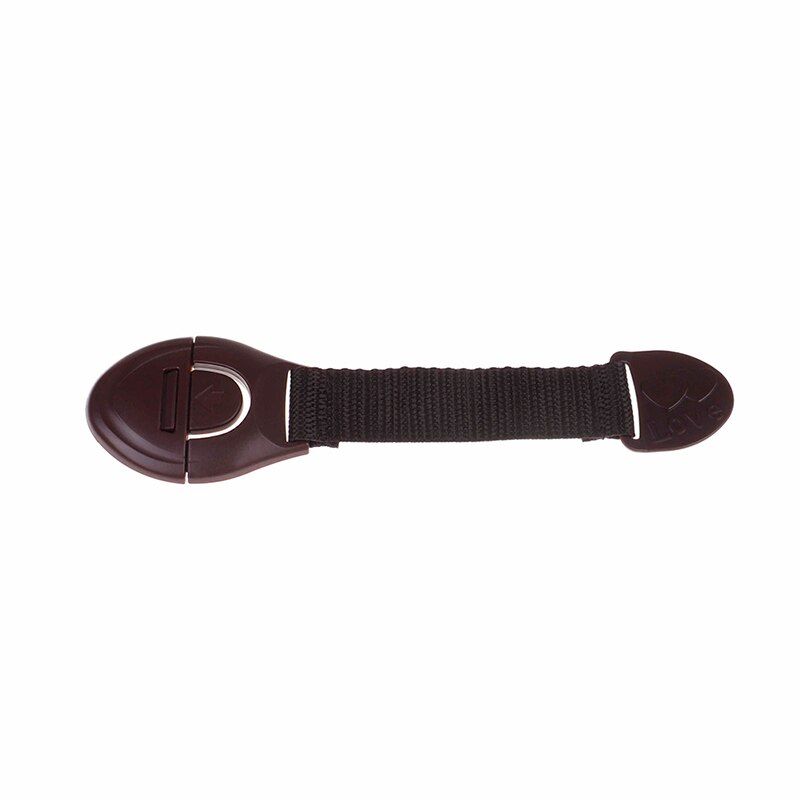 5Pcs OF Lot New Brown Baby Safety Lock Cabinet Door Drawers Refrigerator Toilet Safety Locks For