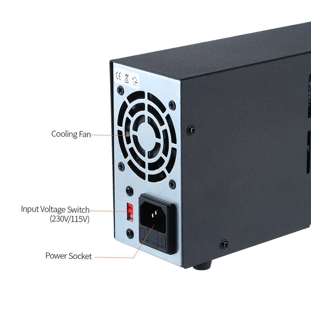 wanptek NPS1203W 0-120V 0-3A Switching DC Power Supply 3 Digits Display LED High Precision Adjustable Mini Power Supply AC 115V/230V 50/60Hz Voltage & Current Regulated Dual Output