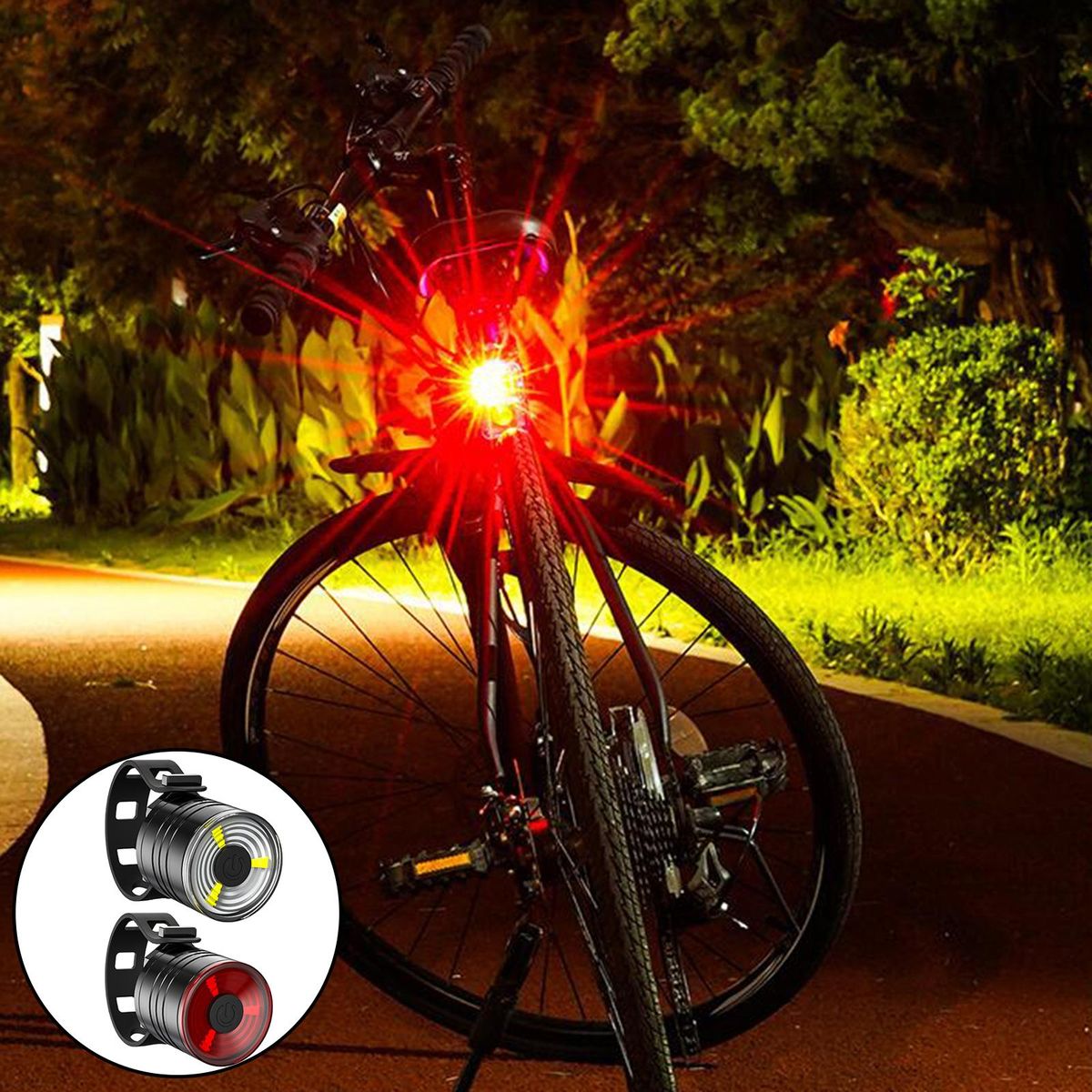 Bike Lights Front And Back MTB Bicycle Lights LED Headlight Red White