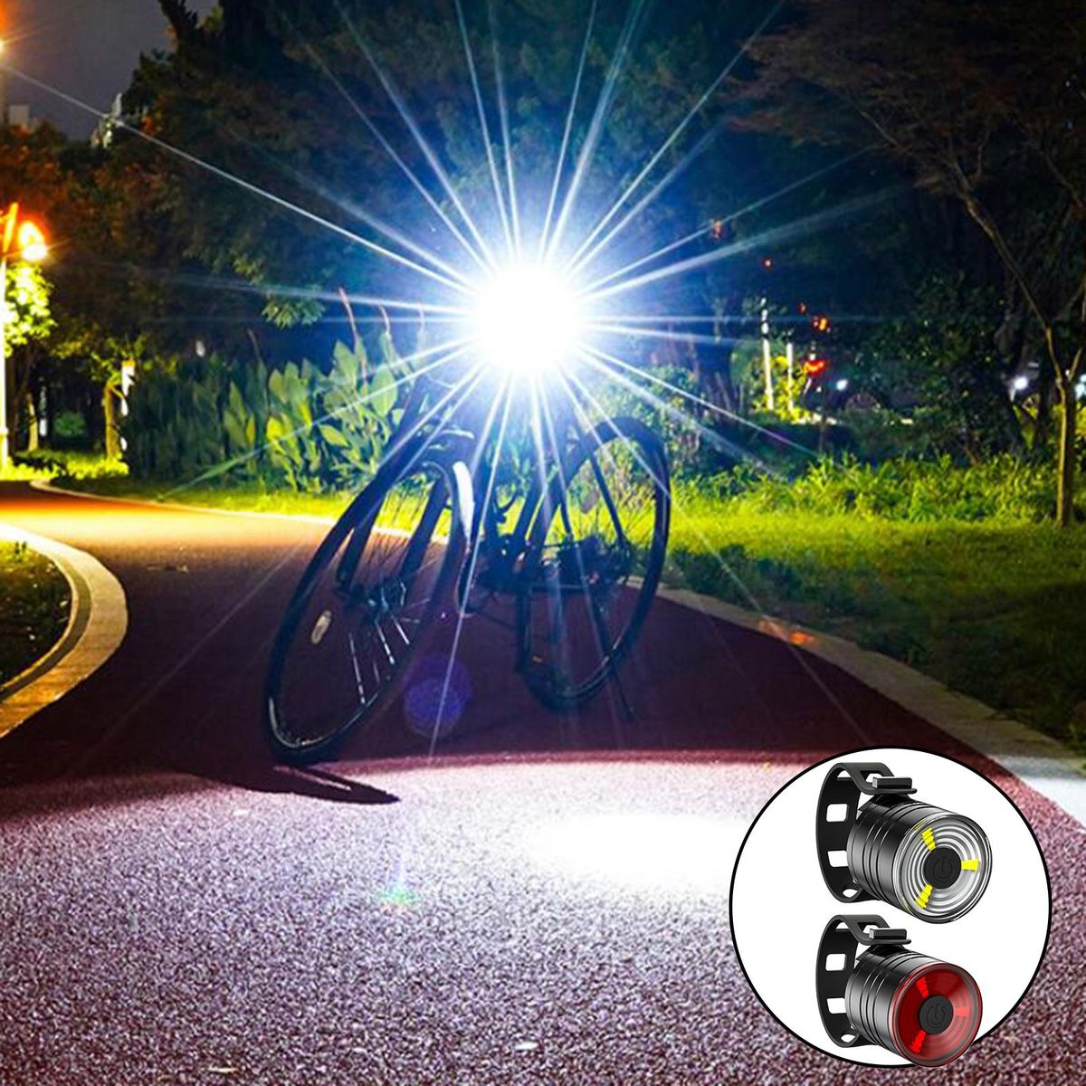 Bike Lights Front And Back MTB Bicycle Lights LED Headlight Red White