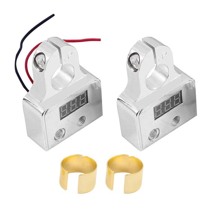 2pcs 0/4/8 Or 10 Gauge Battery Terminals With Shims For Car Silver