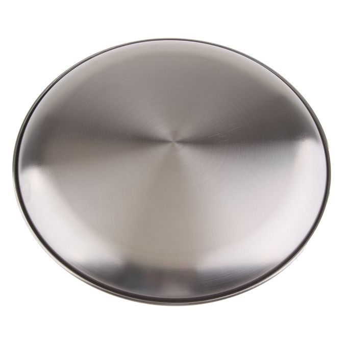 Stainless Steel Round Plate BBQ Grill Meat Dishes Plate Fruit Tray