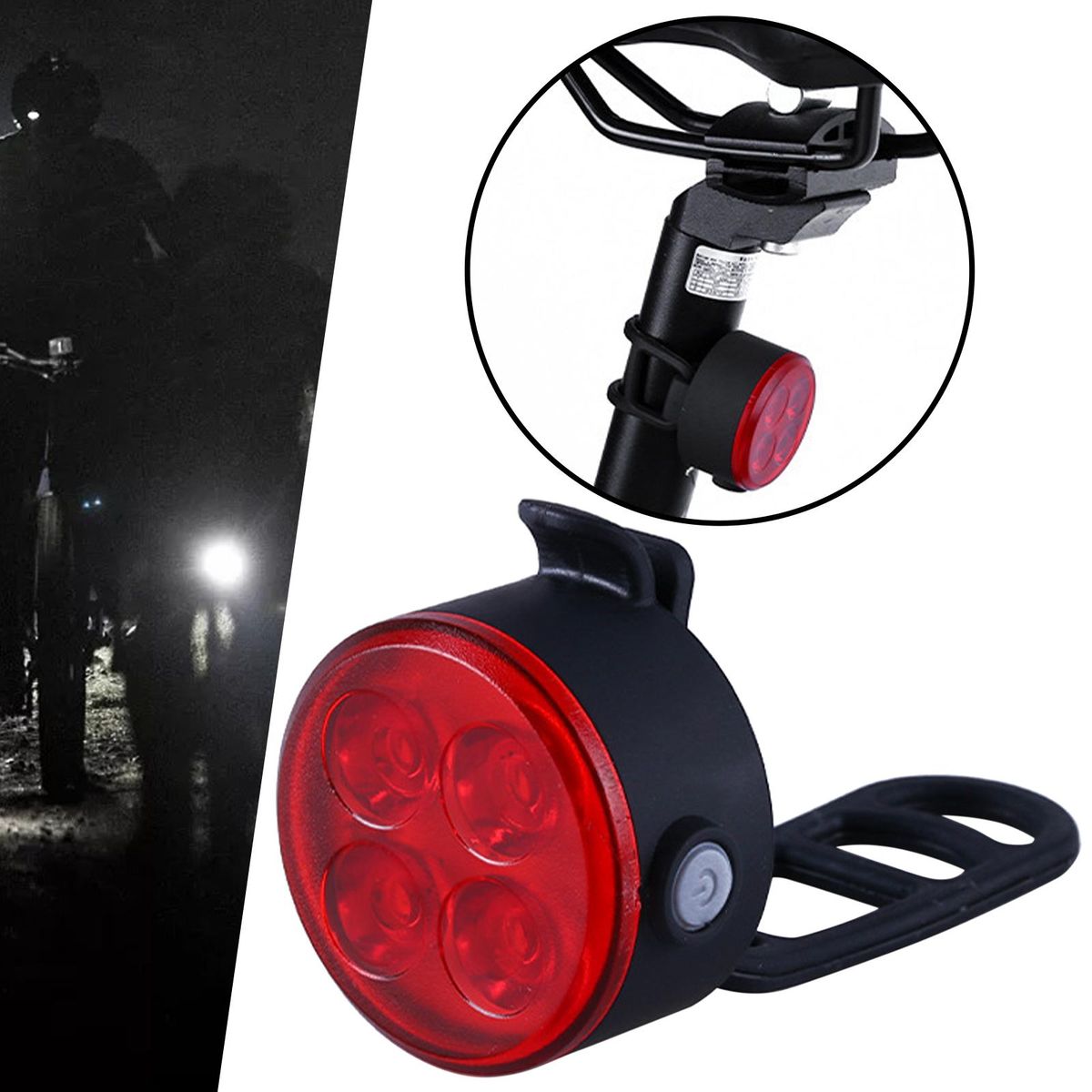 Light USB Rechargeable Bike Front And Rear Light For Road
