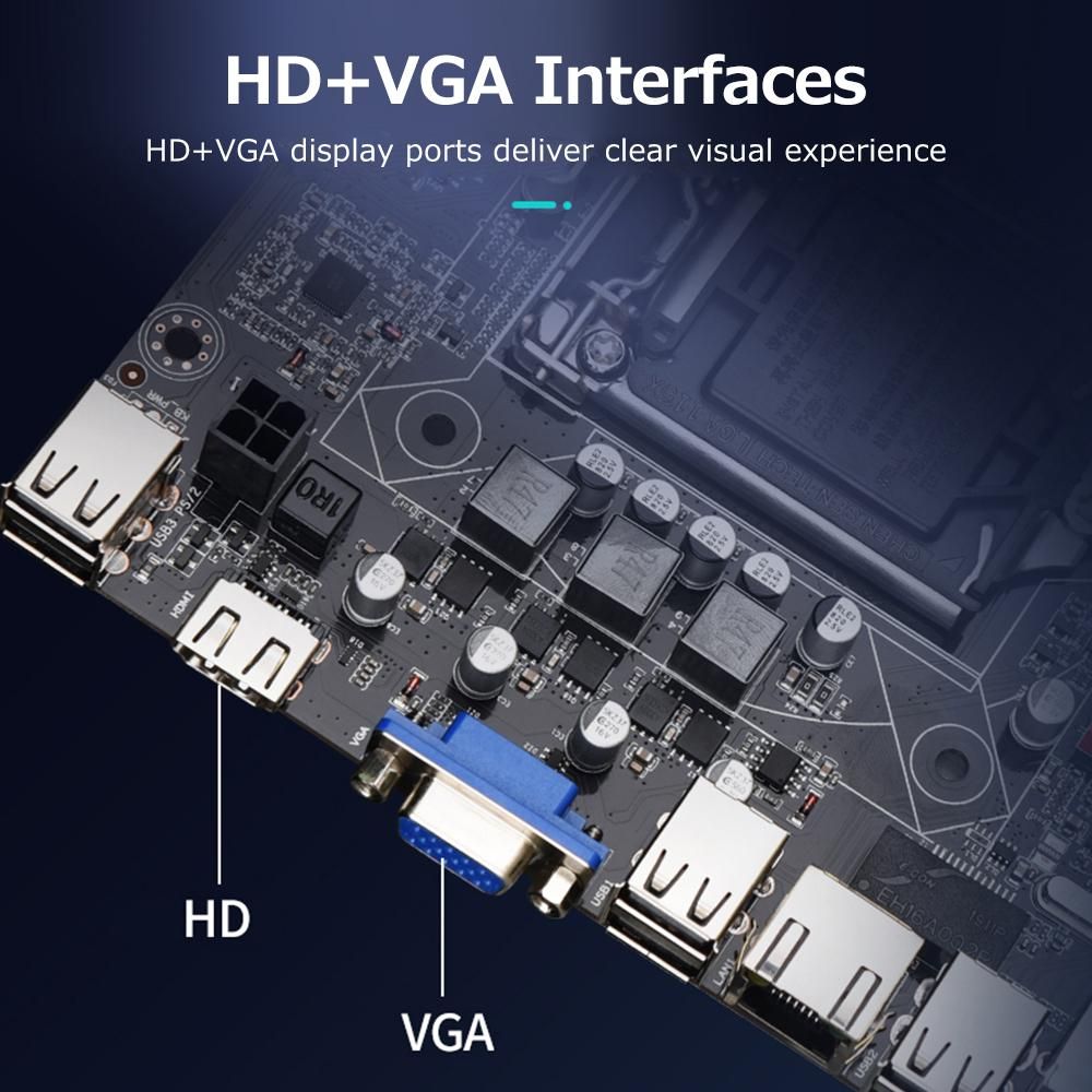 JINGSHA B75M Motherboard Dual DDR3 Memory Slots VGA+HD Display Interfaces Support LGA1155 Core i3/i5/i7 CPU