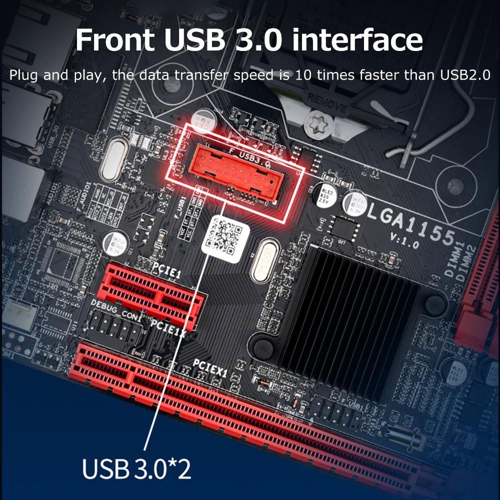 JINGSHA B75M Motherboard Dual DDR3 Memory Slots VGA+HD Display Interfaces Support LGA1155 Core i3/i5/i7 CPU