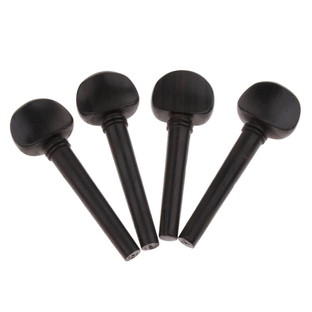 2x 4pcs Violin Pegs Tuning Ebony For Musical Gift