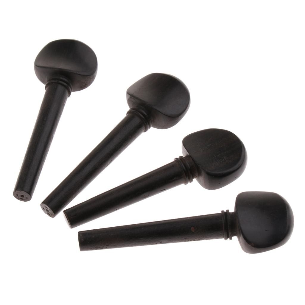 2x 4pcs Violin Pegs Tuning Ebony For Musical Gift