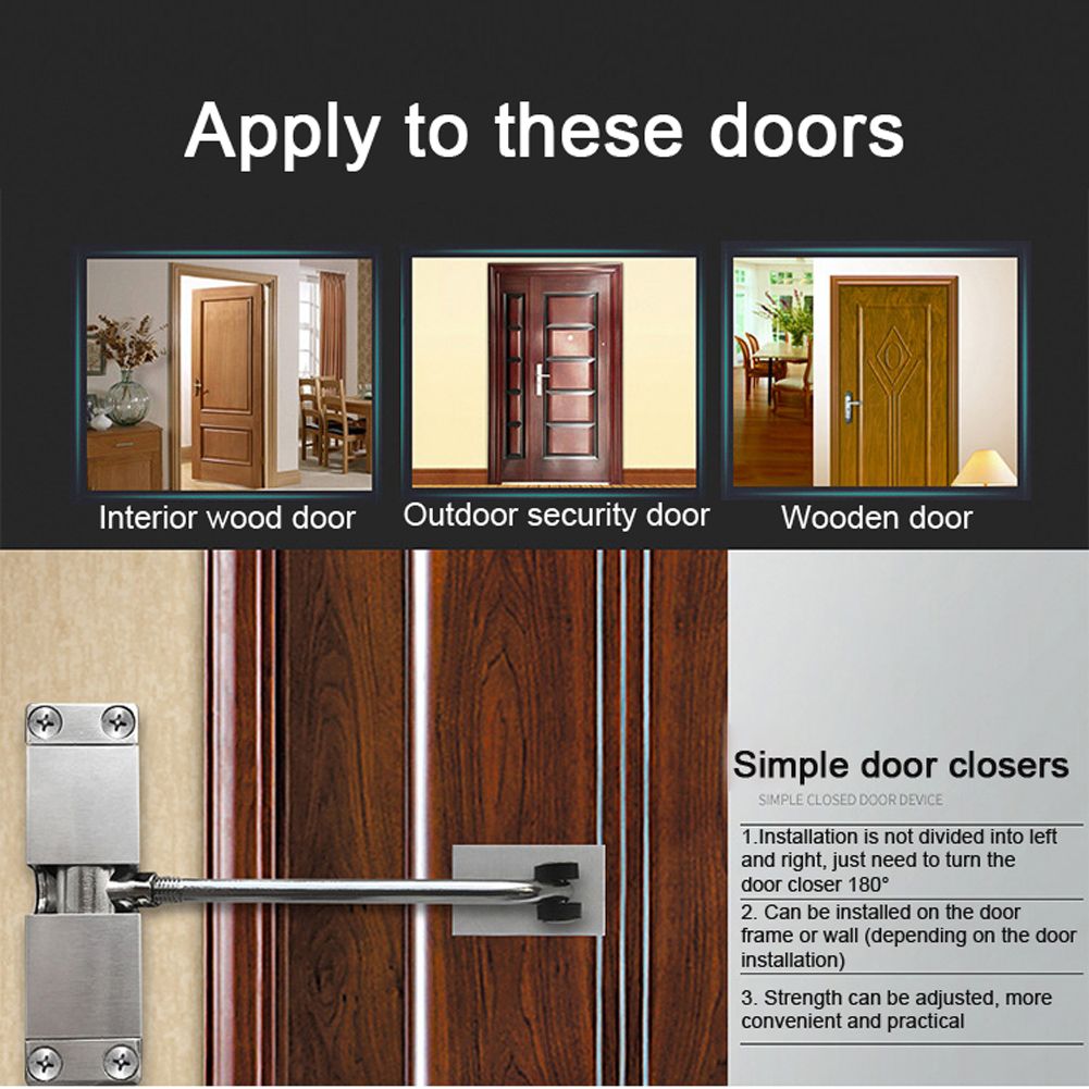 Stainless Steel Simple Door Closer Home Hotel Office