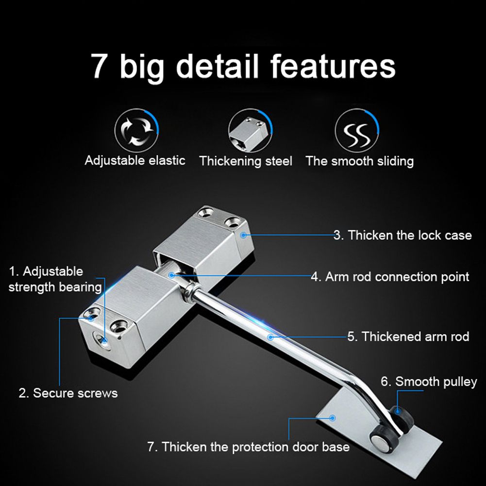 Stainless Steel Simple Door Closer Home Hotel Office