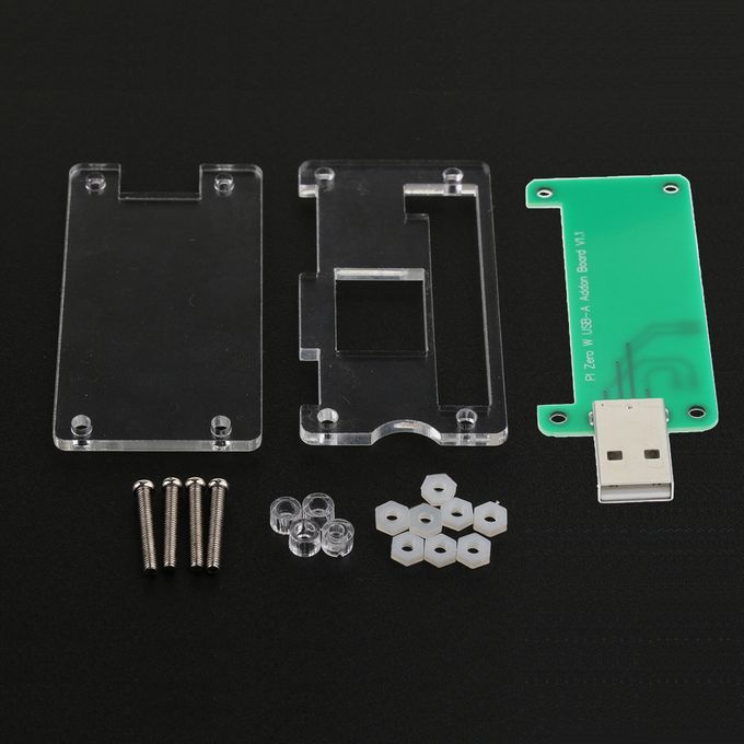 Raspberry Pi Zero W USBA Addon Expansion Board With Protective Clear