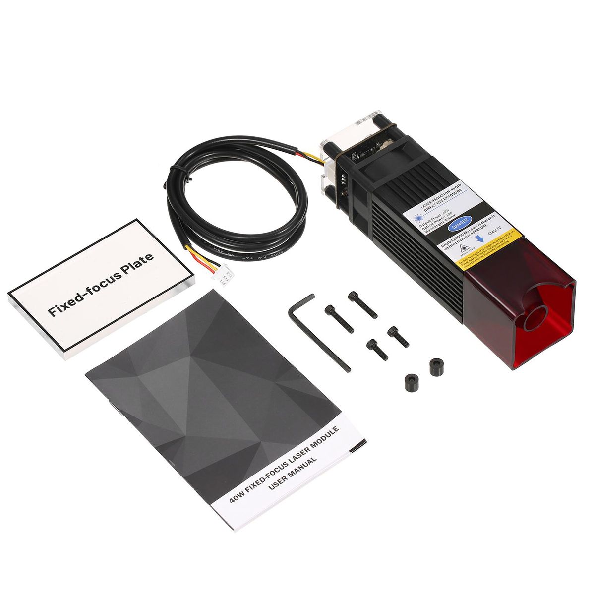 40W Laser Module 10W Optical Power Laser Engraving Module Kit Compressed Spot Fixed-Focus Laser Cutter Compatible with Most Laser Engraver Cutting Machine