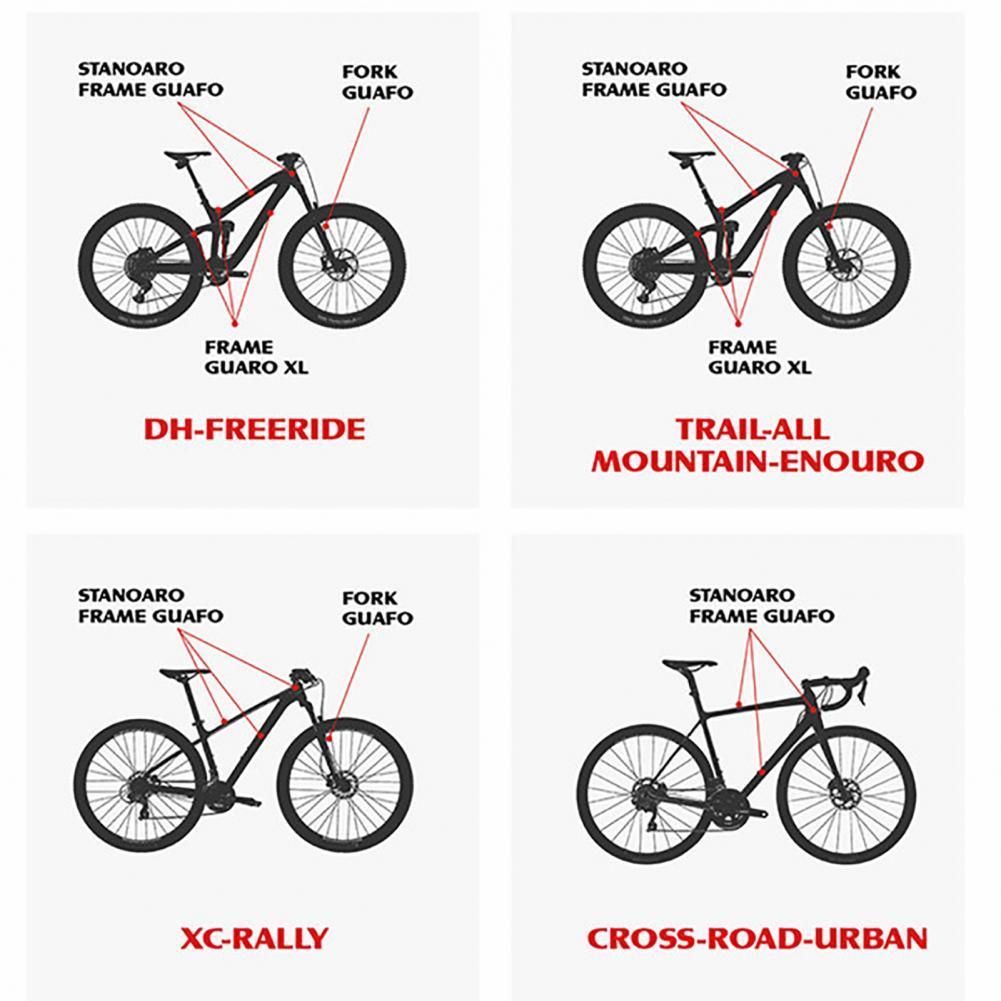 10Pcs/Set 3D Mountain Bike Protective Film Bike Sticker Accessories Scratch-Resistant Protect Removable Beauty/Gorilla Sticker