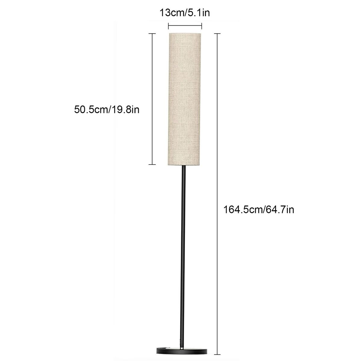 126LEDs Floor Lamp 12W 800Lumens Standing Tall Lamp with Magnetic Remote Controller 2800K-7000K Adjustable Color Temperature Stepless Dimming 1H/2H/3H Timing Function Night Light for Living Room Bedroom