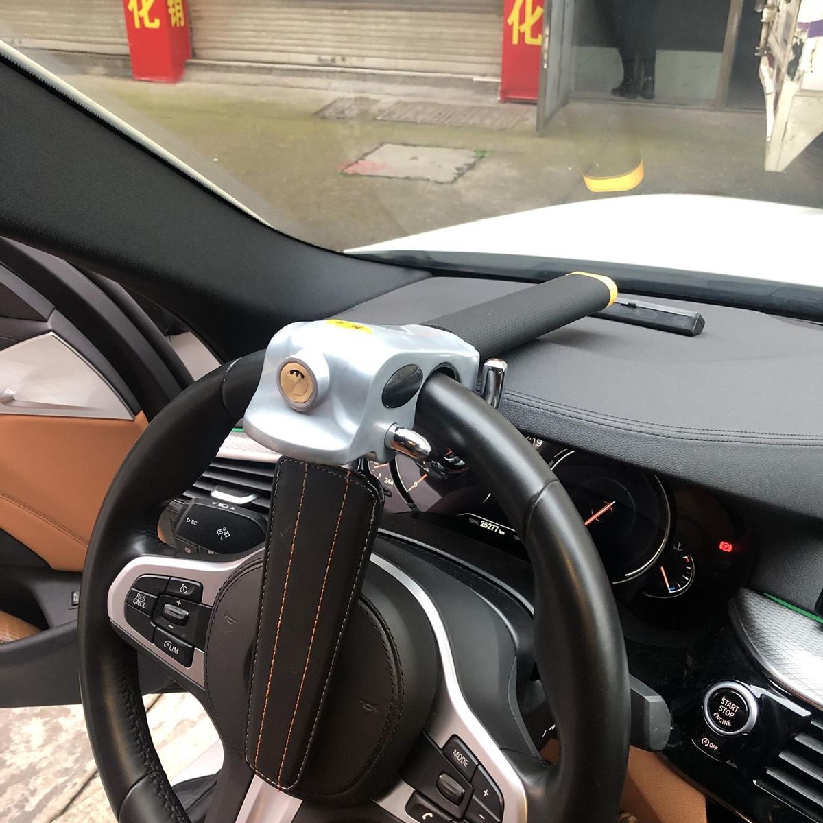 Steering Wheel Lock Anti  Lock With 3x Keys Convenient