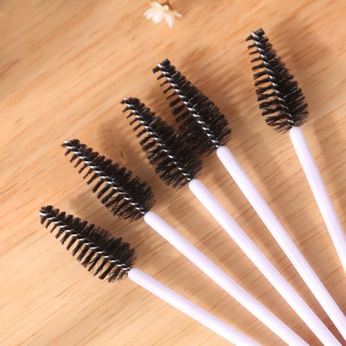 50pcs Eyelash Eyebrow Brush Water Drop Shape Nylon Material Lashes Makeup Brushes Eyelash Extension Beauty Tools Mascara Wand DOU
