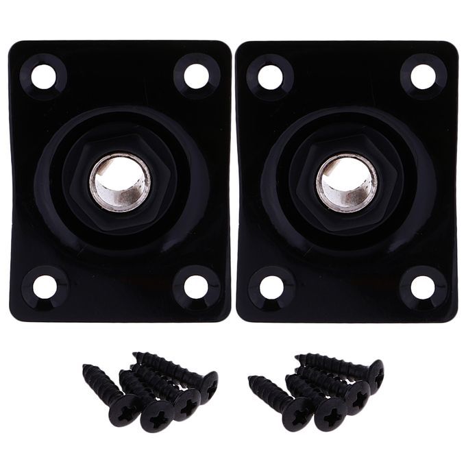 2 Rectangle Indented Guitar Jack Plate Socket Plug For TL ST Electric