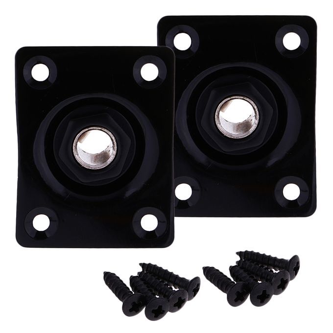 2 Rectangle Indented Guitar Jack Plate Socket Plug For TL ST Electric