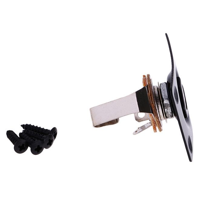 2 Rectangle Indented Guitar Jack Plate Socket Plug For TL ST Electric