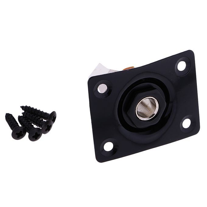 2 Rectangle Indented Guitar Jack Plate Socket Plug For TL ST Electric