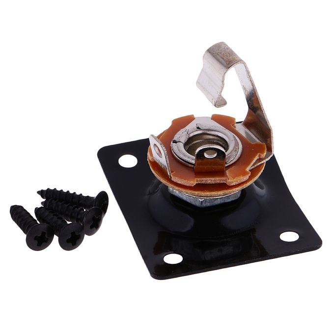2 Rectangle Indented Guitar Jack Plate Socket Plug For TL ST Electric