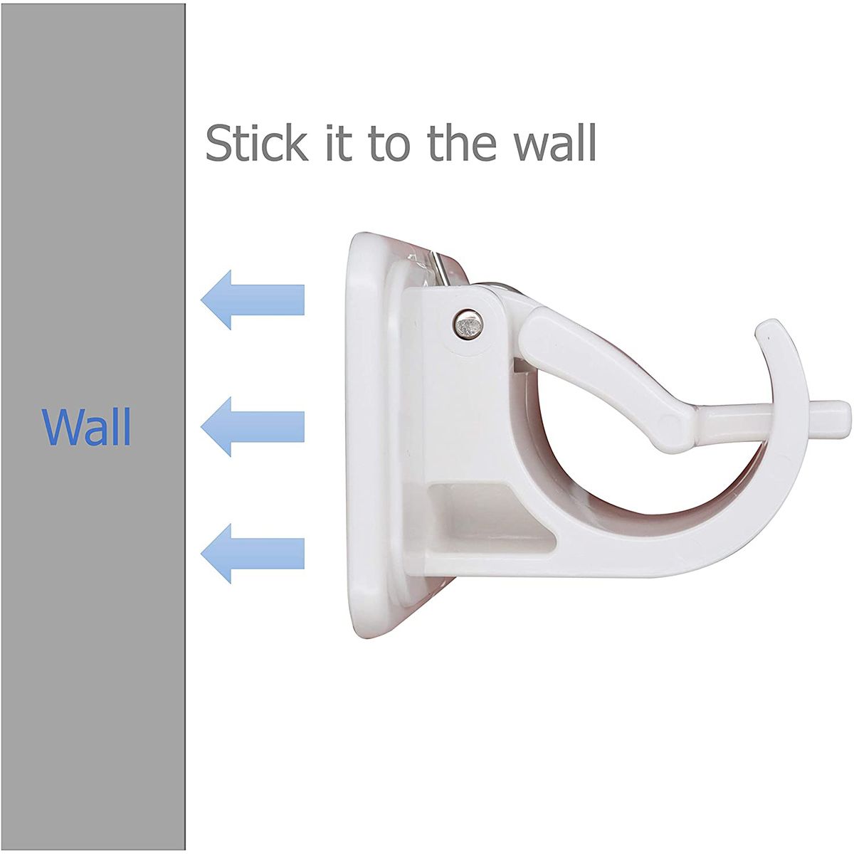 Rod Holder Pipe Clamp Wall Mount With Self Adhesive No