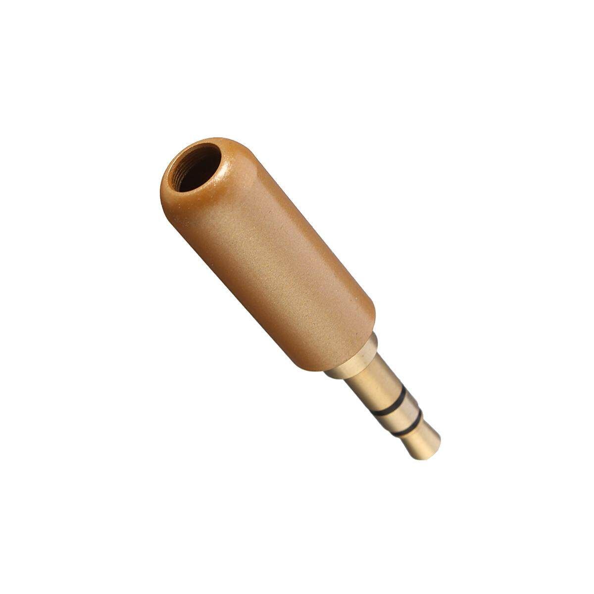 High Quality 3 Pole 3.5mm Male Headphone Jack Plug Metal Audio & Back Cover Orange