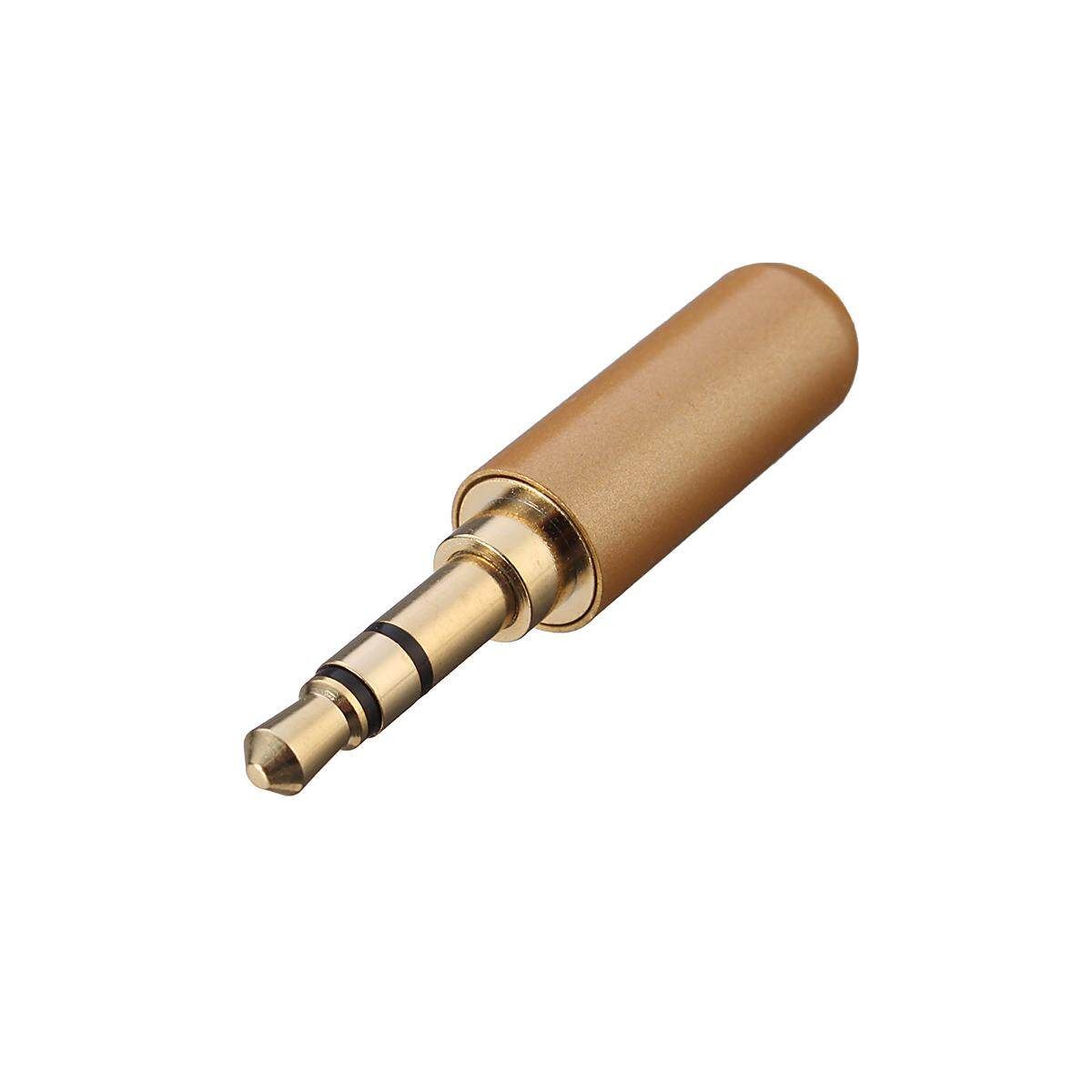 High Quality 3 Pole 3.5mm Male Headphone Jack Plug Metal Audio & Back Cover Orange