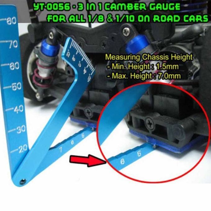 3 In 1 Aluminium Alloy Cars Auto Adjustable Measuring Angle-