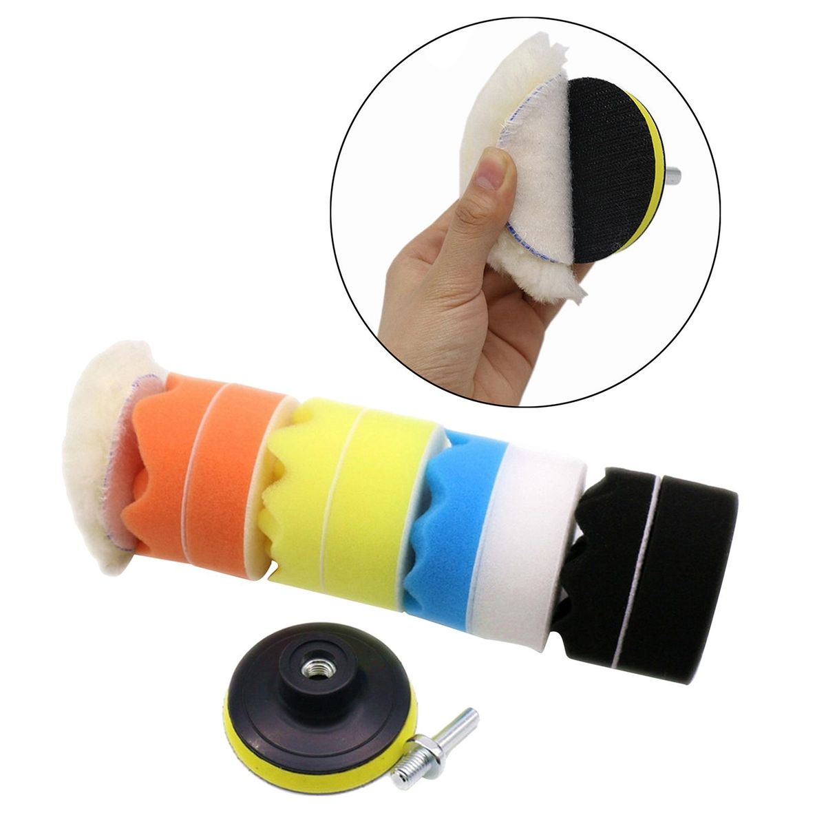 11x 3"/4"/5" Car Auto Polishing  Buffing Sponge Pads