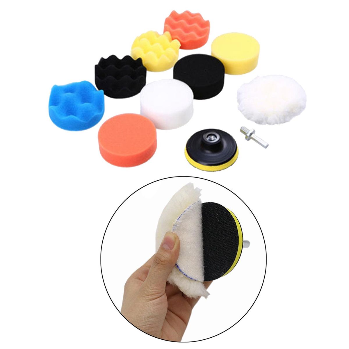 11x 3"/4"/5" Car Auto Polishing  Buffing Sponge Pads