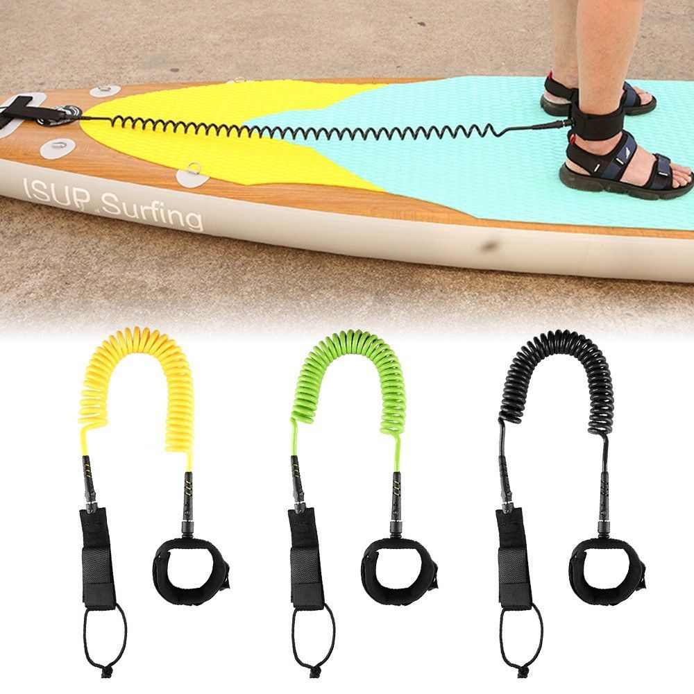 SUP Leash 10 Foot Elastic Coiled Stand Up Paddle Board