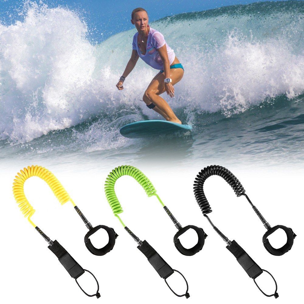 SUP Leash 10 Foot Elastic Coiled Stand Up Paddle Board