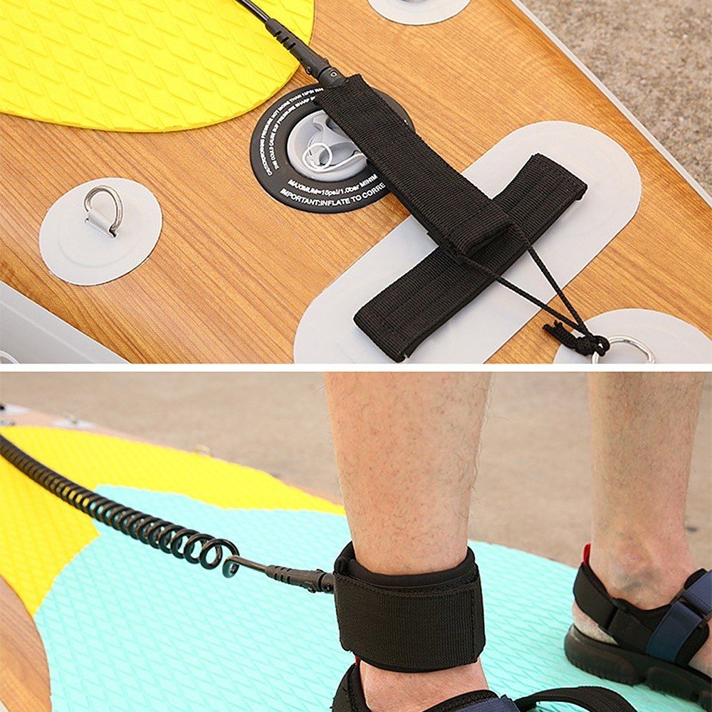 SUP Leash 10 Foot Elastic Coiled Stand Up Paddle Board