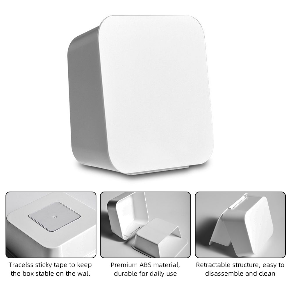 Wall Mounted Storage Box Holder For Q-tip Makeup Pad