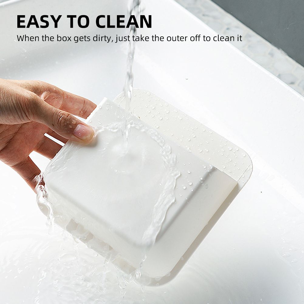Wall Mounted Storage Box Holder For Q-tip Makeup Pad