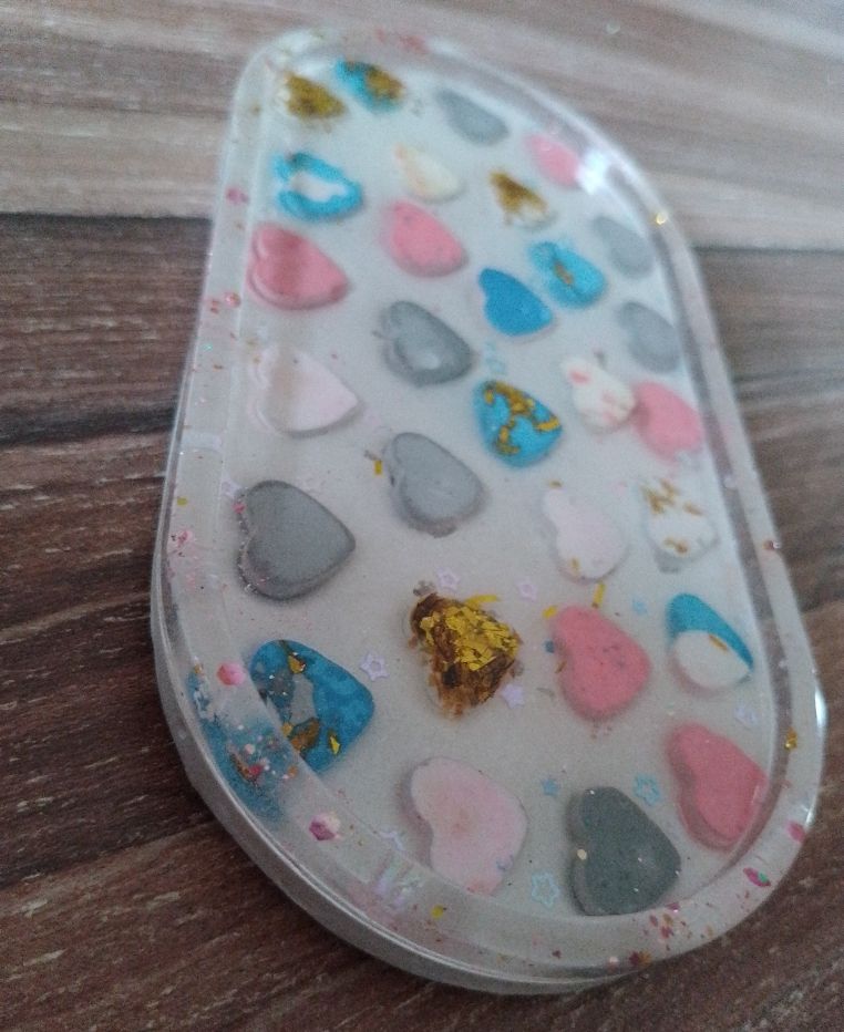 Hearts Design Decorative Oval Tray