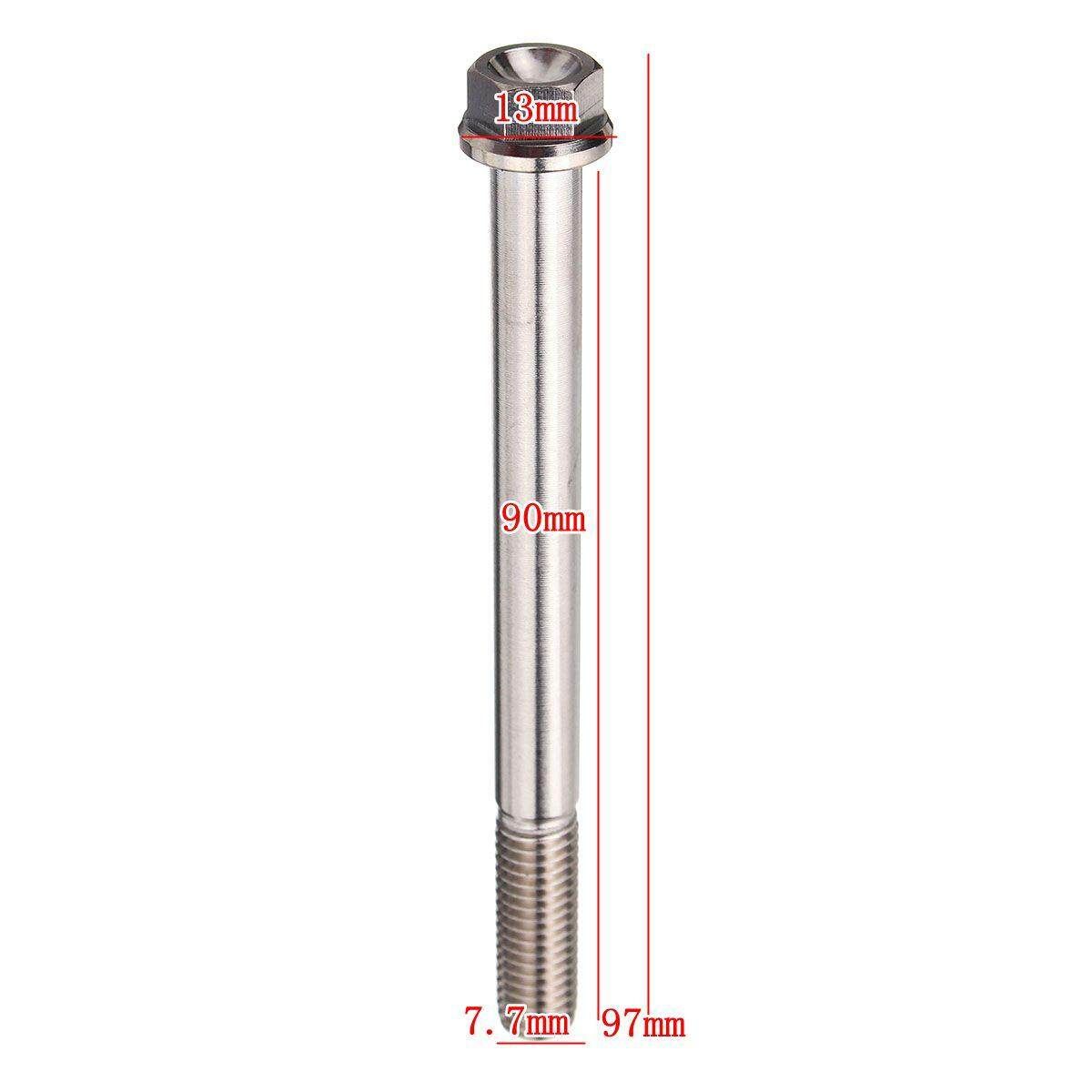 Titanium Flange Hexagon Head Bolt Pitch Screw 35mm M8x90mm
