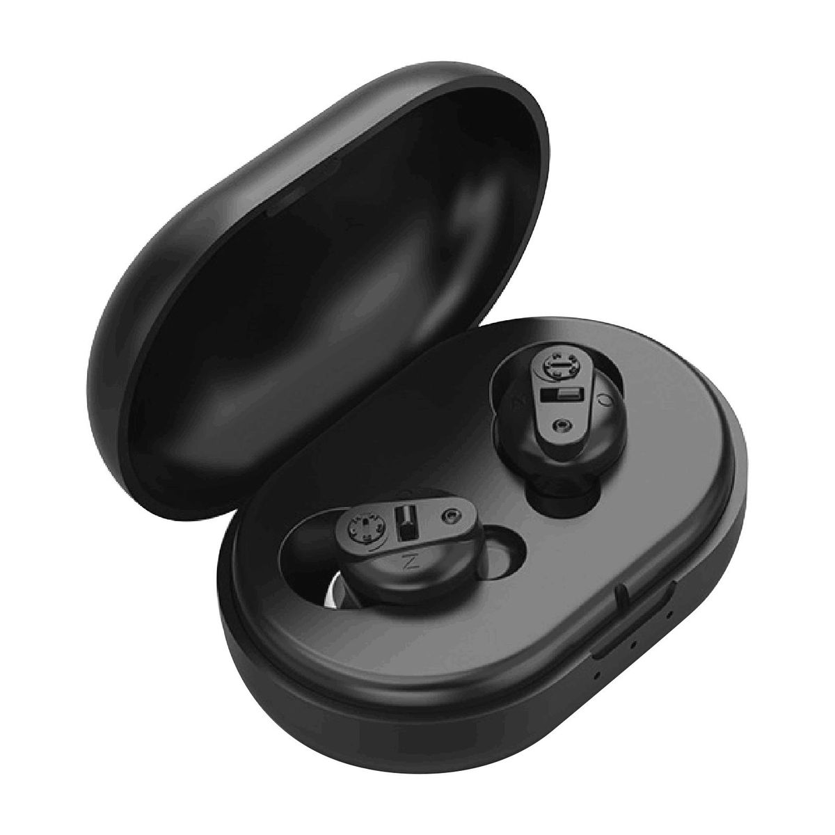 Pair Ear Canal Magnetic Charging Hearing Aids Intelligent Noise Reduction Sound Amplifier for Elderly Portable Charging Box