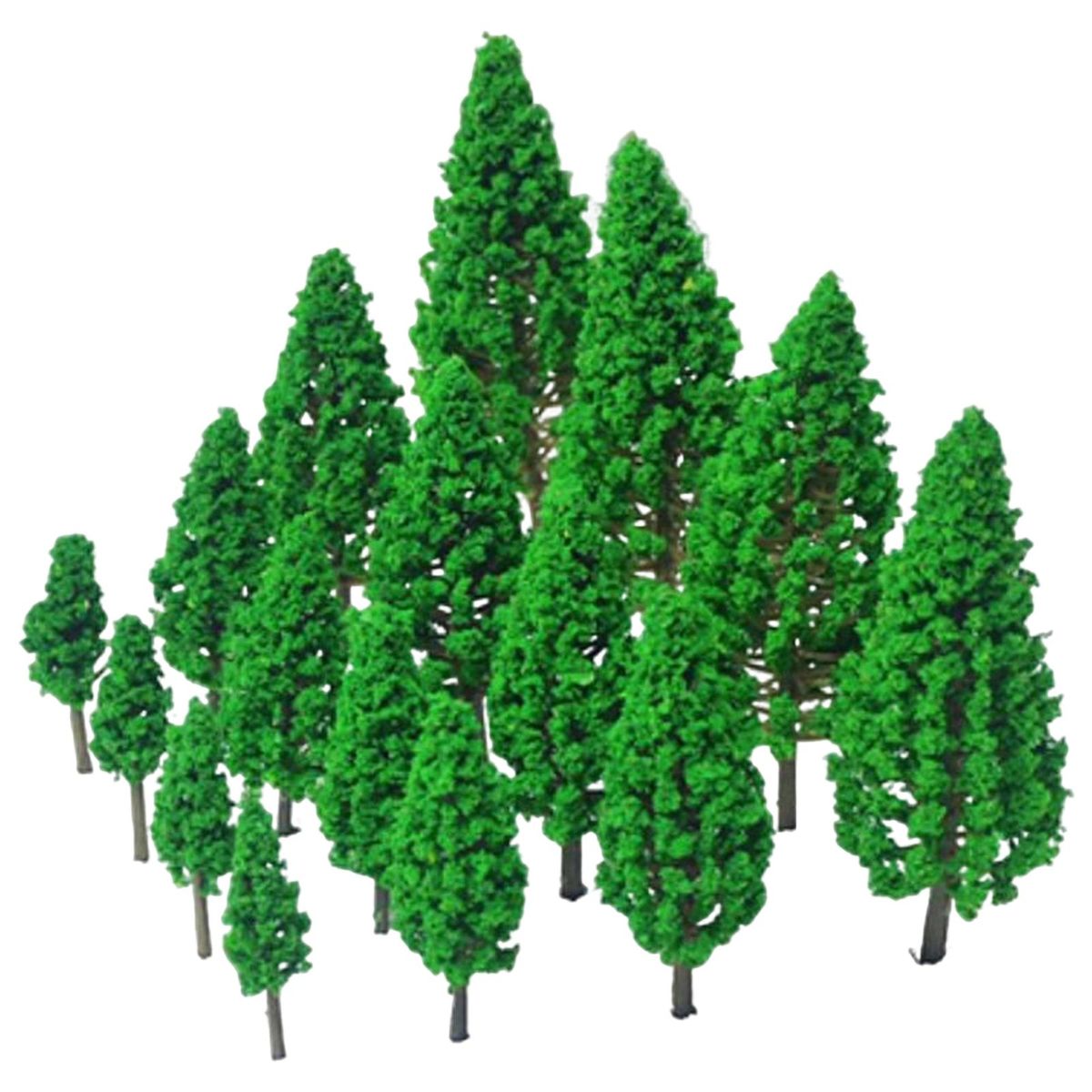 16 Pieces Model Trees, Architecture Diorama Train Miniature