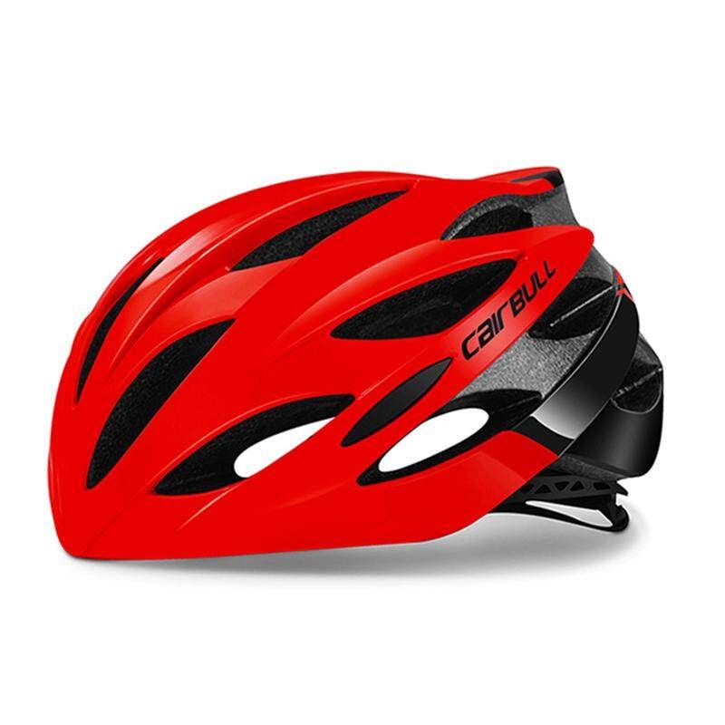CAIRBULL Ultralight Road Cycling Integrally Molded Bicycle Bikes Helme 58-62CM PC+ EPS Red Black