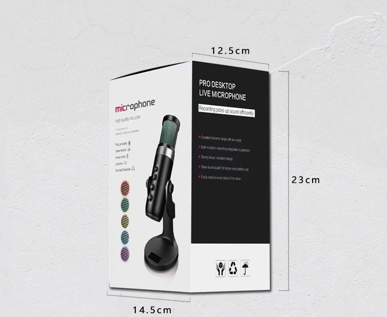 RGB USB Condenser Microphone For Gaming,Meeting