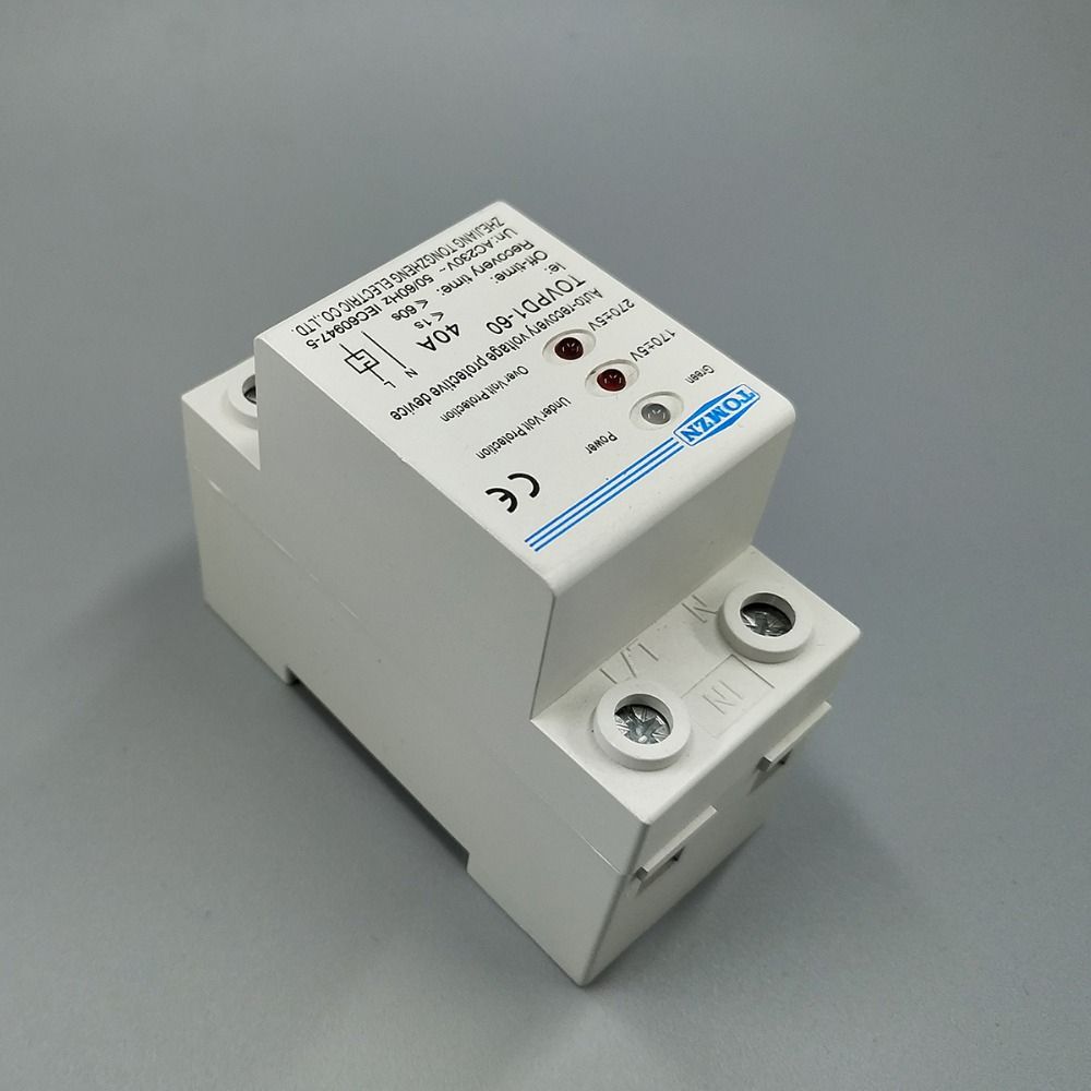 40A 230V Din Rail 3 LED Automatic Reconnect Over Voltage