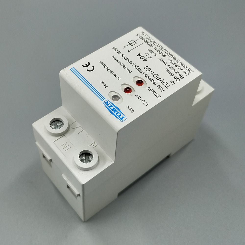 40A 230V Din Rail 3 LED Automatic Reconnect Over Voltage