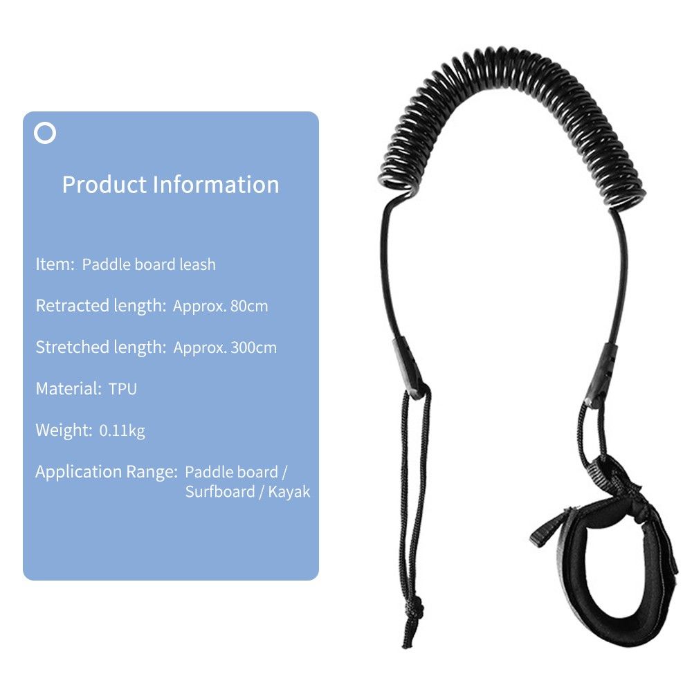 10 Feet Elastic Stand Up Paddle Board Leash Surfboard Paddle