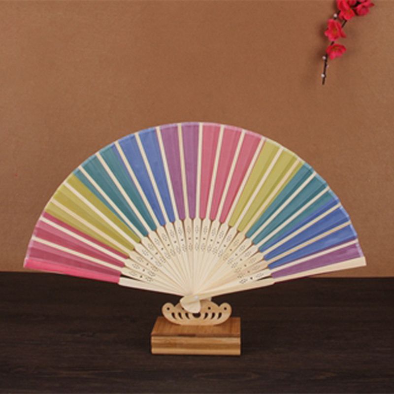 Fan Event Rainbow Hand Arrived 21cm Fan 20pcs Gifts Wedding Party New Lot/lot Party Hand