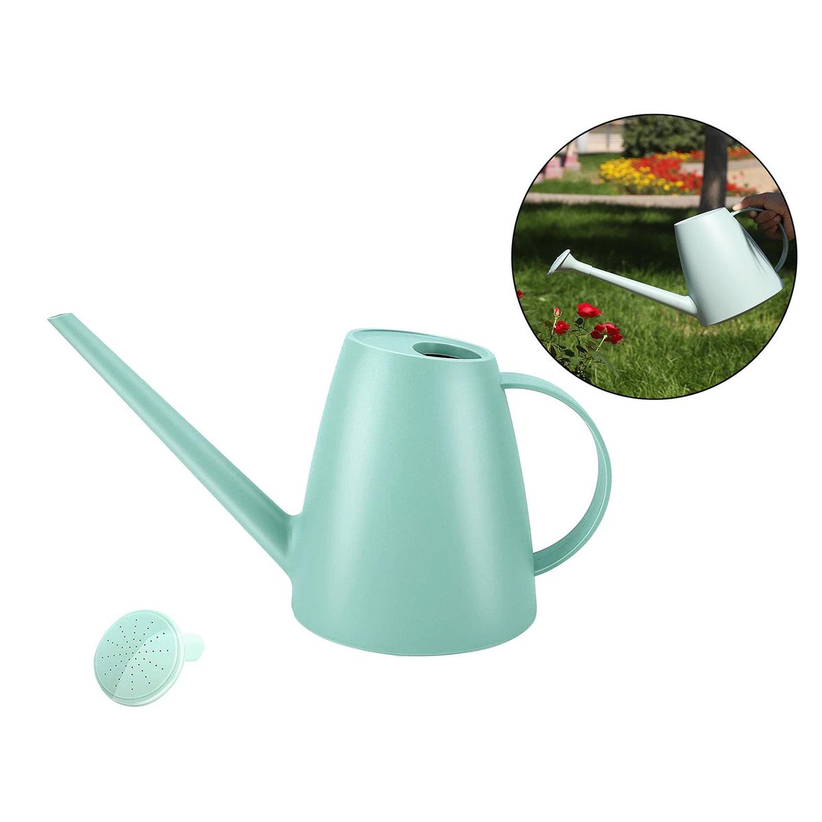 1.8L Watering   Long  With Detachable Nozzle Green