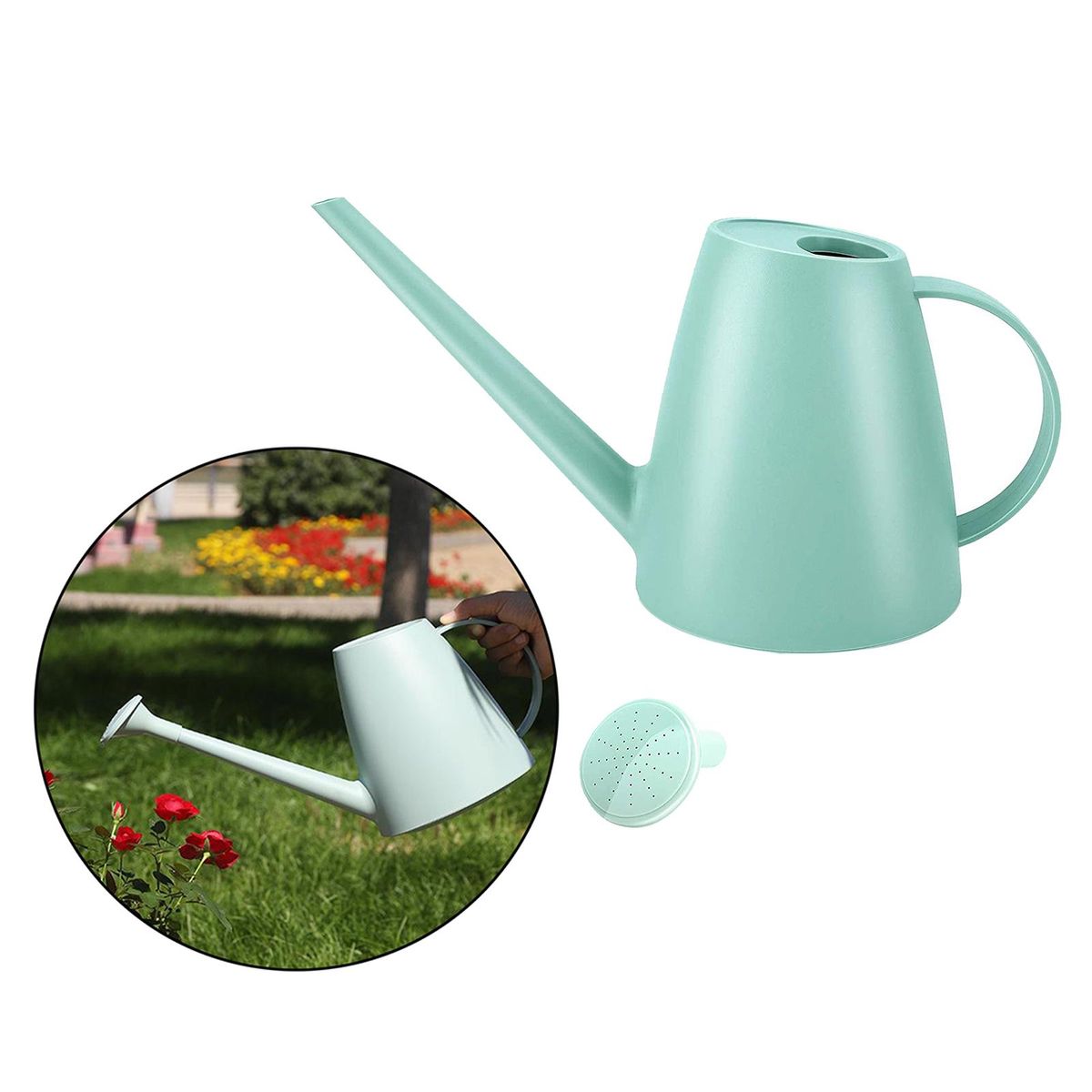 1.8L Watering   Long  With Detachable Nozzle Green