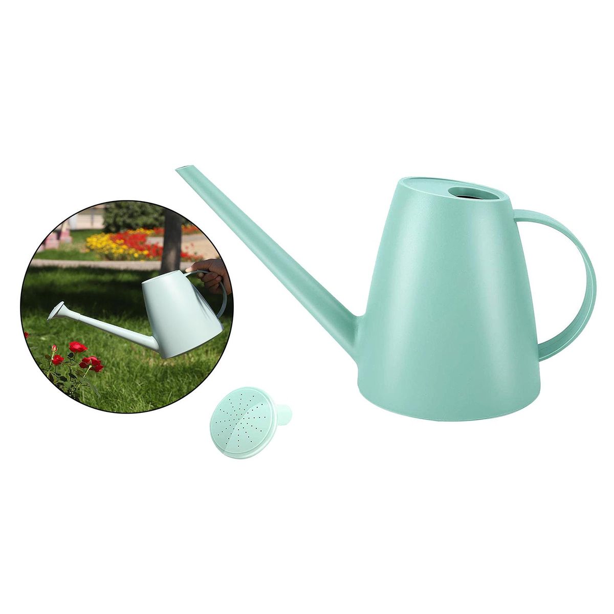 1.8L Watering   Long  With Detachable Nozzle Green