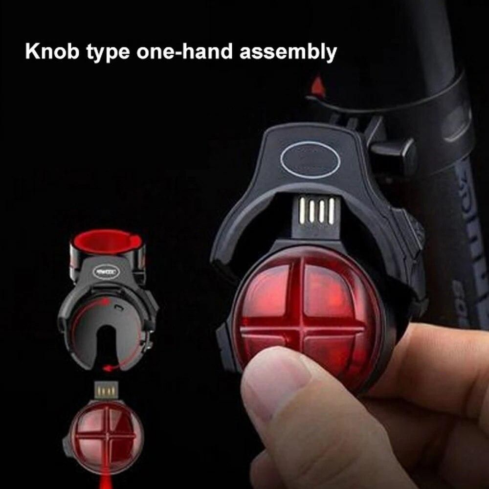 Brake Warning Bike Light Rear USB Rechargeable Bicycle Led Flash Rear Light for Bicycle Cycling Detachable WaterProof Taillight